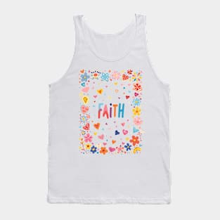 Floral Frame Faith Tank Top